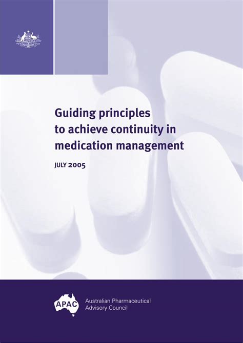 Pdf Guiding Principles To Achieve Continuity In Medication Management