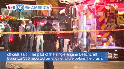 Voa60 America Several Fatalities Reported After Small Plane Crashes Into Florida Mobile Home Park