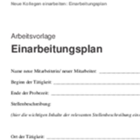 Einarbeitungsplan Für Neue Mitarbeiter Pdf Einarbeitungsplan