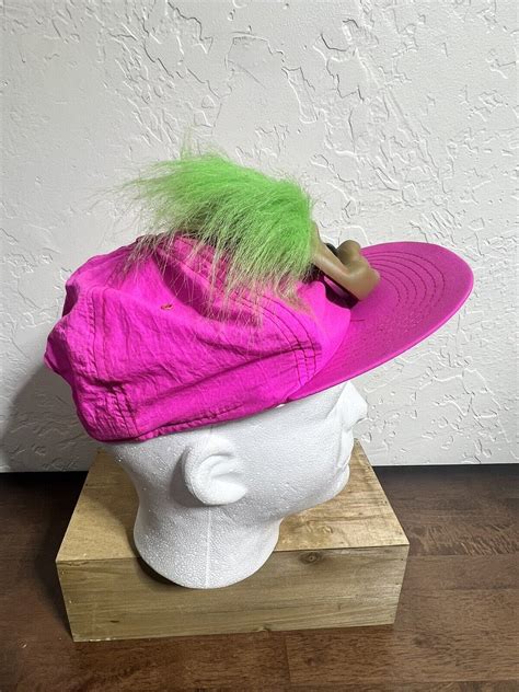 Rare Vintage Retro Neon Pink Troll Hat Trolls S Gem