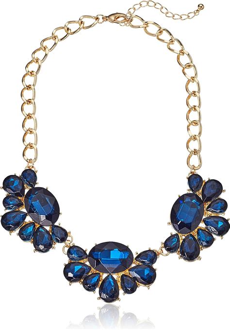 Amazon Leslie Danzis Faceted Crystal Bib Necklace Clothing Shoes