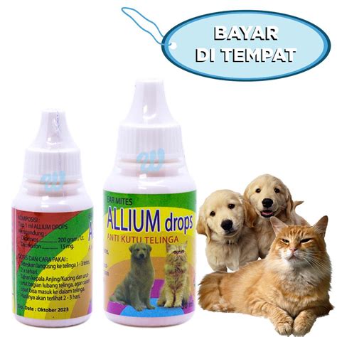 Allium Ear Mites Obat Tetes Kutu Telinga Kucing Anjing Pembersih