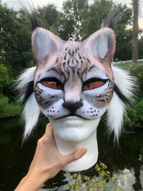 Lynx Therian Mask 🐾 Cat Mask Cat Mask Diy Felt Animal Masks