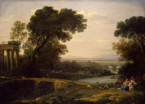 Landscape with the Rest on The Flight into Egypt, 1666 - Claude Lorrain - WikiArt.org