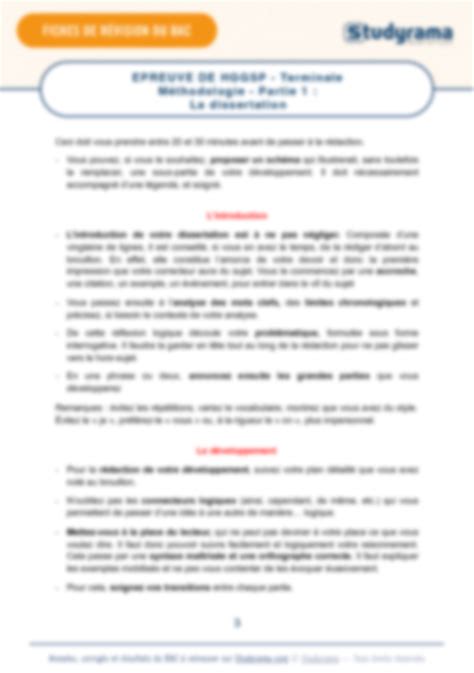 SOLUTION Fiche De Revision Hggsp Terminale 2021 Methodologie Hggsp