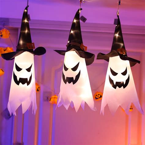 Halloween Hat LED Ghost Light String Ghost Festival Party Decoration ...