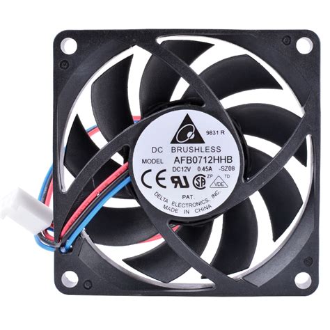 AFB0712HHB DELTA 70mm Fan 7015 70x70x15mm 12V 0 45A 3 Pin Double Ball