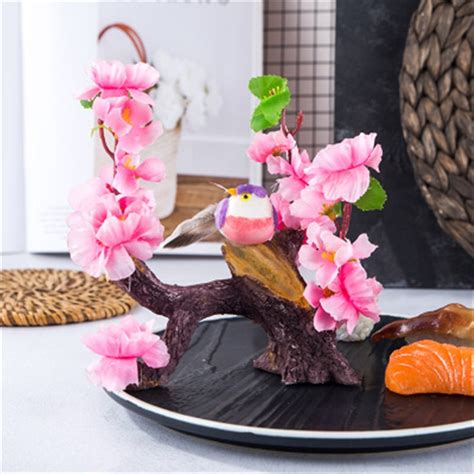 Japanese Style Sushi Seafood Sashimi Dish Decor Flower Hotel Restaurant