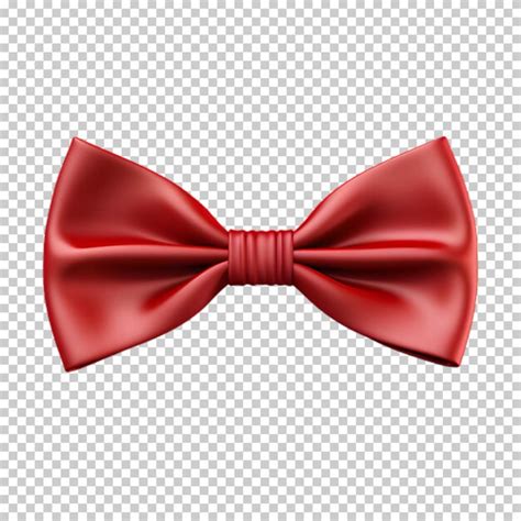 Premium PSD Red Bow Tie Isolated On Transparent Background