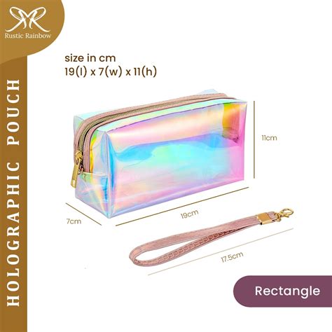 Sizes Holographic Makeup Beauty Pouch Portable Organizer Clear