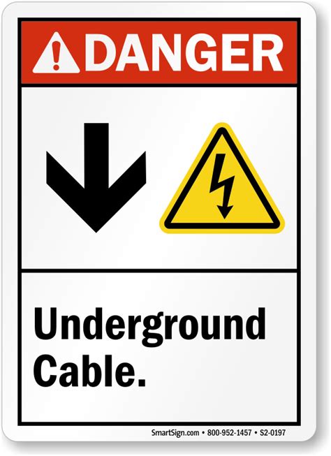 Danger Underground Cable Sign