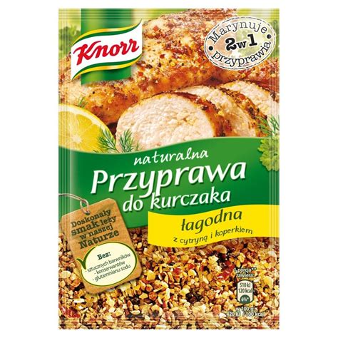 Knorr Naturalna Przyprawa Do Kurczaka Agodna Z Cytryn I Koperkiem