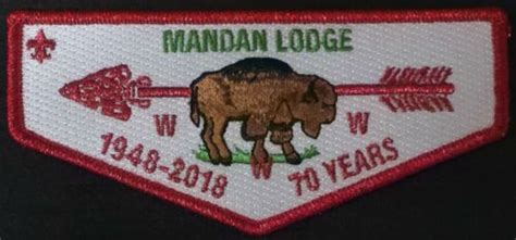 OA MANDAN LODGE 372 BSA SANTA FE TRAIL COUNCIL PATCH 2018 70TH ANN FLAP