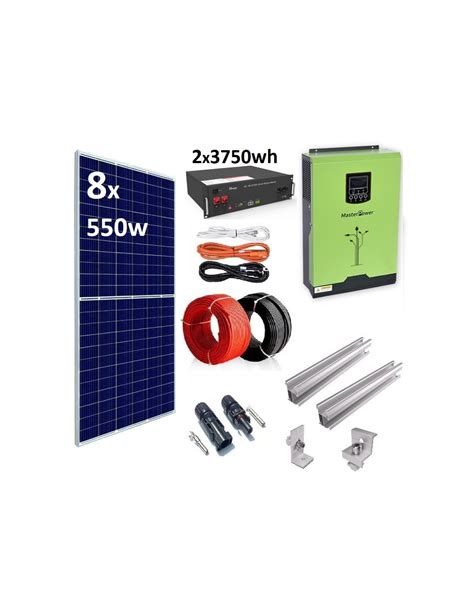 Kit Solar Aislada 5000w 48V 7500wh Litio