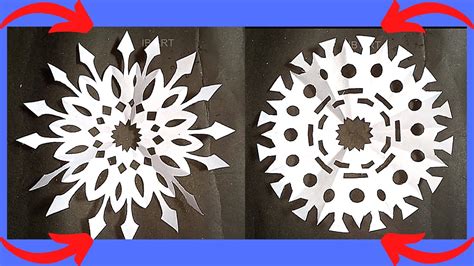 2 Design Paper Cutting ️ How To Make Paper Snowflake For Christmas Decorations🎄incredible