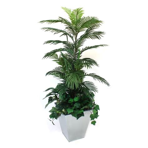 Dalmarko Designs Faux Palm Tree In Metal Planter Perigold