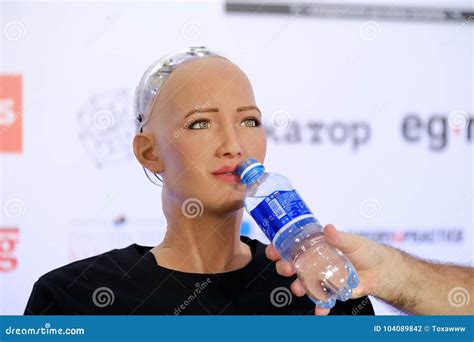 Sophia Humanoid Robot at Open Innovations Conference at Skolokovo ...