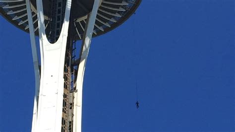 Man Spotted Rappelling Off Space Needle Is Part Of Reality Tv Series