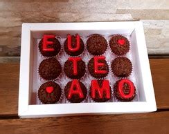 Caixa Decorada Para Presente 16 Brigadeiros Gourmet Elo7