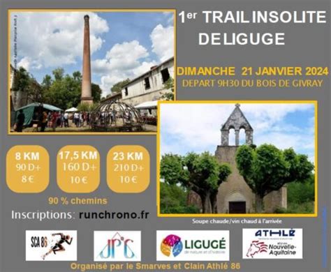 Trail insolite de Ligugé 21 janvier 2024 AS Vouillé 86 Jogging