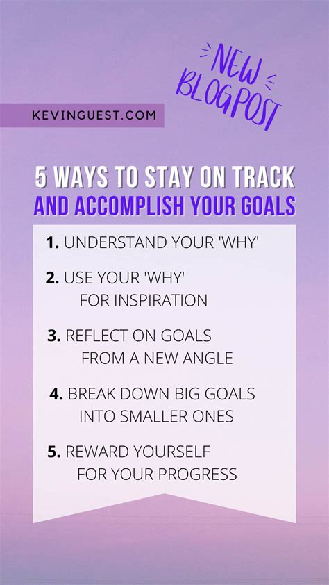 5 Secrets To Staying On Track And Accomplishing Your Goals Kevin Guest