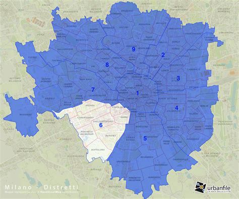 Mappa Milano Totale Municipio Urbanfile