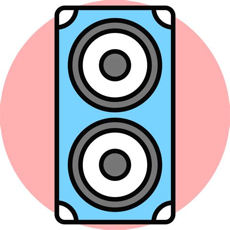 Blue And Gray Speaker Icon On Pink Round Background 24369382 Vector