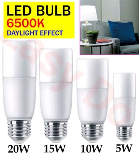 Led Cylindrical Bulb E27 5w 15w 20w Super Bright Lazada