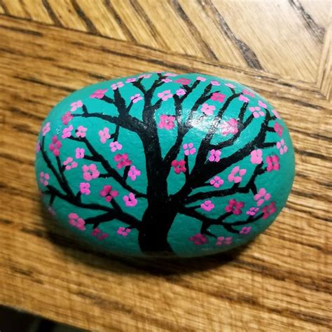 Painted Rock Flowering Tree Painted Rocks Flowering Trees Rock