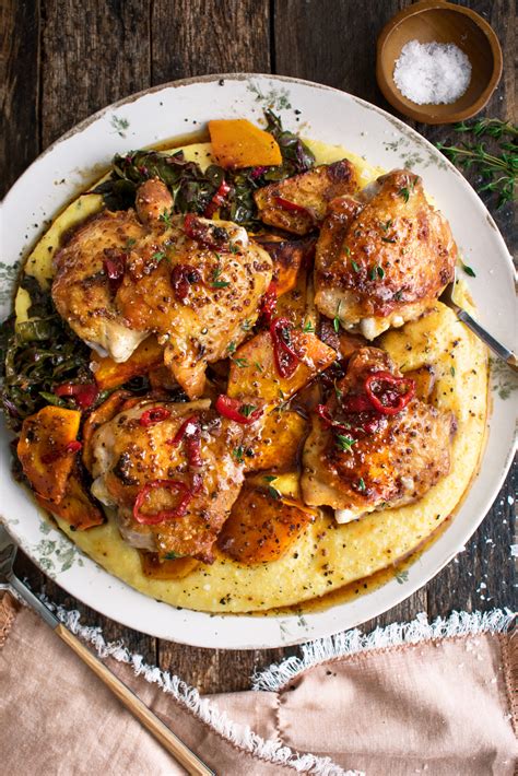 Spicy Maple Mustard Chicken With Creamy Polenta The Original Dish