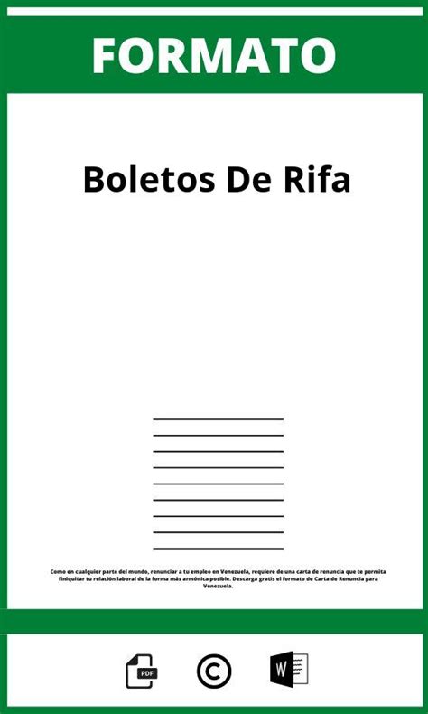 Formato Para Boletos De Rifa 2025