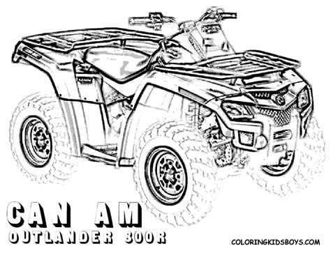 Four Wheeler Coloring Pages Of Can Am Outlander 800r At