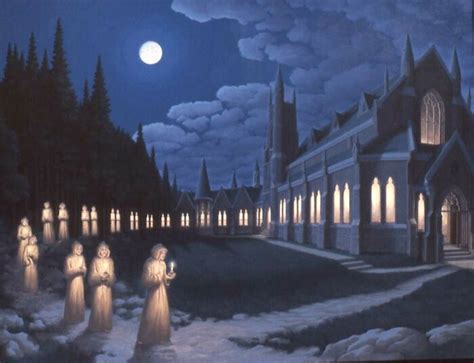 Candlelit Cloister Optical Illusion Paintings Optical Illusions Art