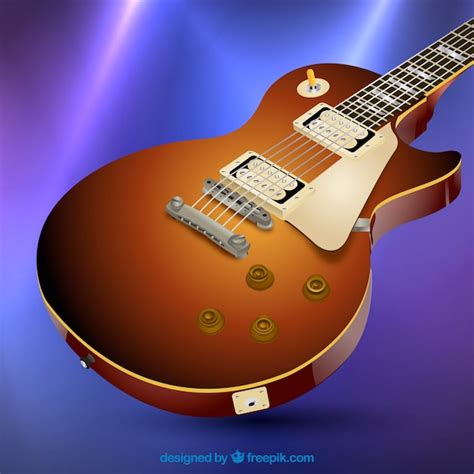 Free Vector Realistic Electric Guitar Background