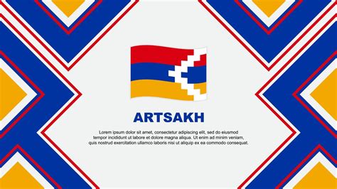 Artsakh Flag Abstract Background Design Template Artsakh Independence