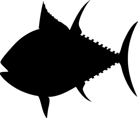 Vector Silhouette Of Fish On White Background 23034794 Vector Art At