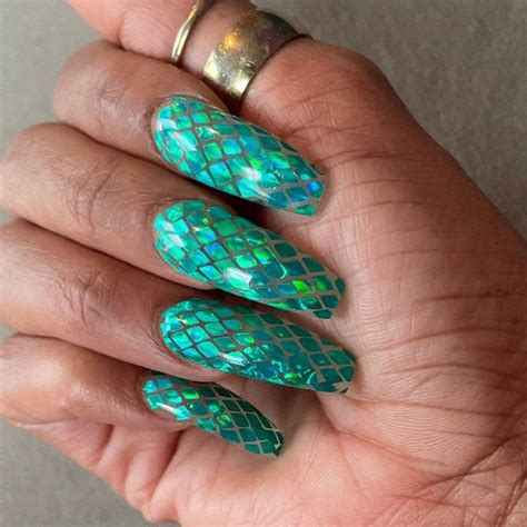 Snake Skin Nail Art Decal Sticker Holographic Art For Nails Colorful