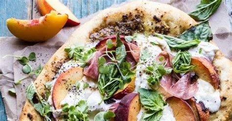 Peach Burrata Pizza With Honey Balsamic Meal Prep Recipes For Busy People