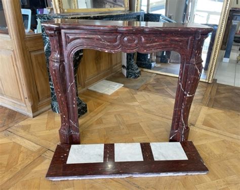 Proantic Pretty Antique Louis Xv Style Fireplace Dite Pompadour With