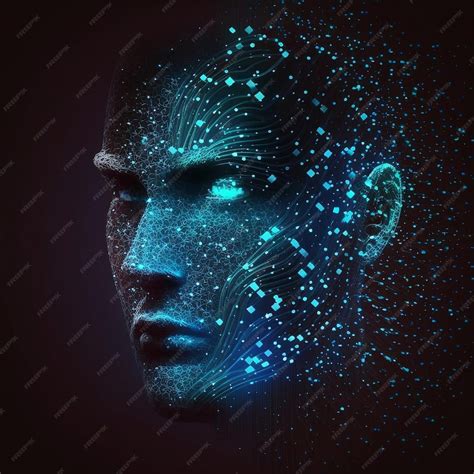 Premium Ai Image Abstract Digital Human Face Concept Artificial Intellegence