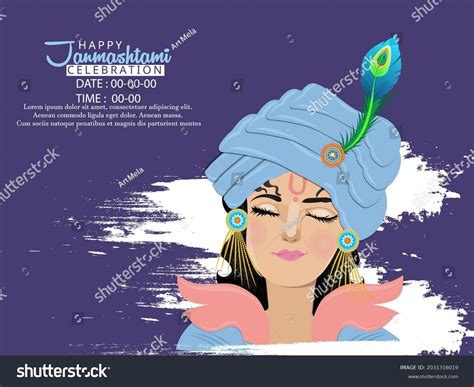 Illustration Lord Krishna Playing Bansuri Flute Stock Vector (Royalty ...