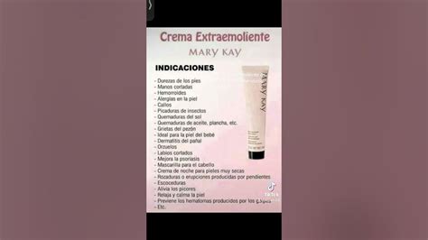 Mary Kay Crema Extraemoliente Youtube