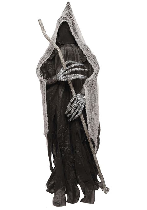 6FT Reaper With Staff Halloween Decoration Scary Decorations