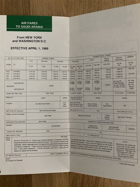 SAUDIA AIRLINES 1990s PROFILE BROCHURE B747 SEAT CHART ROUTE MAP