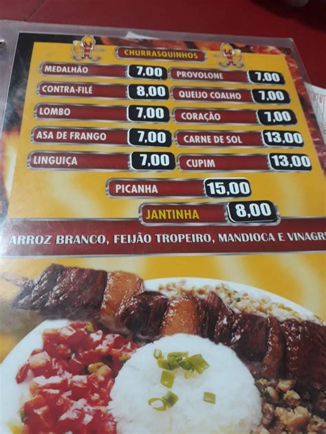 Menu at Churrasquinho do Claudinho BBQ Anápolis