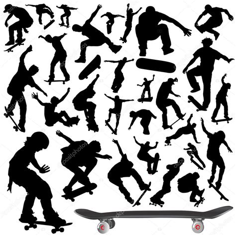 Collection Of Skateboard Vector — Stock Vector © Bogalo 8938988