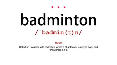 How To Pronounce Badminton Vocab Today Youtube