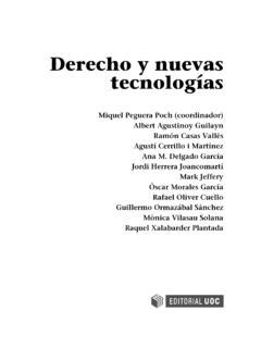 Derecho y nuevas tecnologías UOC derecho y nuevas tecnolog 237 as