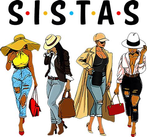 Personalized Png Sistas Denim Girls Png Sistas Png Black History