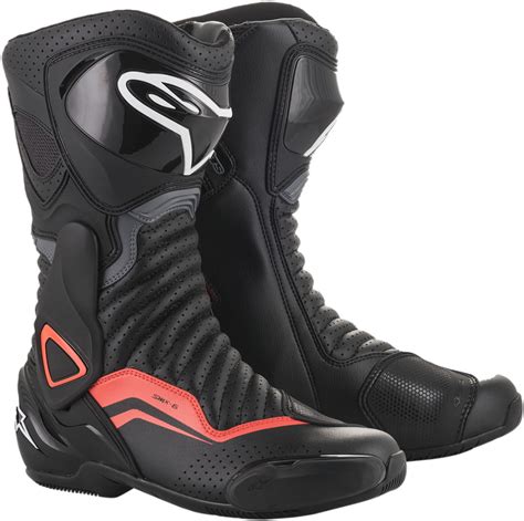 Botas Alpinestars Smx V Ventiladas Negro Gris Rojo Air Motos Vip